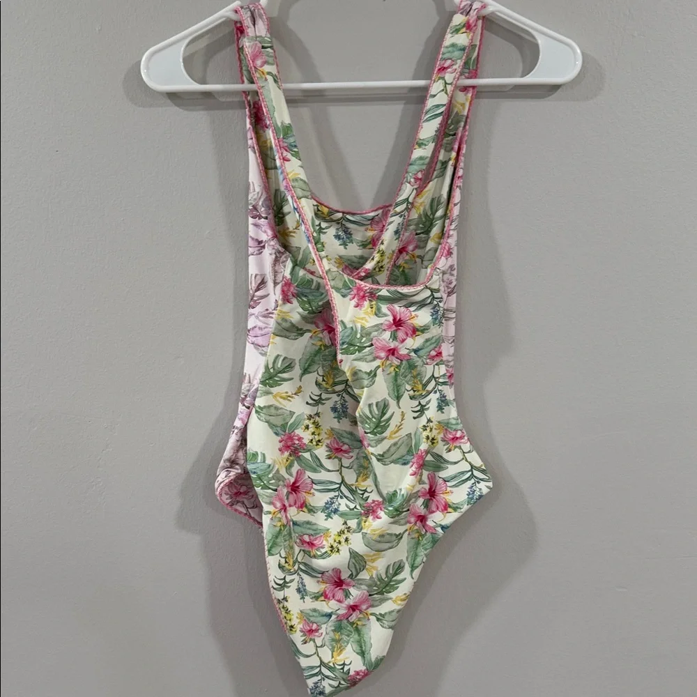 LoveShackFancy X Hurley reversible floral one piece bathing suit
